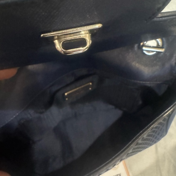 Ferragamo Navy Blue Quilted Chain Bag with COA - Picture 11 of 12